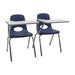 Factory Direct Partners 18" Stack Chair w/ Tablet Arm Plastic/Metal in Blue | 31 H x 19 W x 30 D in | Wayfair 14262-316