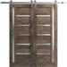 Barn Door - SARTODOORS Paneled Wood Quadro Barn Door without Installation Hardware Kit Wood in White | 84 H x 36 W x 1.56 D in | Wayfair