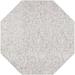 Gray 96 x 96 x 0.47 in Indoor Area Rug - Latitude Run® Dalmacio Tufted White Area Rug Viscose/Wool | 96 H x 96 W x 0.47 D in | Wayfair