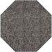 Brown 48 x 48 x 0.47 in Indoor Area Rug - Latitude Run® Dalmacio Tufted Black Area Rug Viscose/Wool | 48 H x 48 W x 0.47 D in | Wayfair