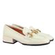 Women's Jenny Leather Block Heels Loafer - White 3 Uk Saint G