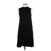 QT Activewear Casual Dress - DropWaist: Black Solid Dresses - Women's Size Small