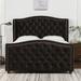 Athens Upholstered Tufted Wingback Panel Bed by Jennifer Taylor Home