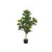 Artificial Plant, 47" Tall, Fiddle Tree, Indoor, Faux, Fake, Floor, Greenery, Potted, Real Touch, Decorative, Green Leaves