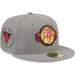 Men's New Era Gray Houston Rockets Color Pack 59FIFTY Fitted Hat