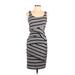 Bailey 44 Casual Dress - Bodycon: Black Stripes Dresses - Women's Size Large