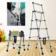 Heavy Duty Telescoping Ladder 4.5FT Aluminum Telescoping Ladder Collapsible Ladder with Handrails and Safety Lock Extension Multi-Purpose Step Ladder Safety and Durable Lightweight for Household Daily
