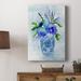 Red Barrel Studio® Blue Bouquet I Premium Gallery Wrapped Canvas - Ready To Hang Canvas, Solid Wood in Blue/Green | 18 H x 12 W x 1.5 D in | Wayfair