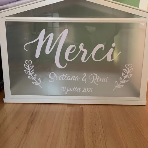 Texts personnalisés nom décalcomanie cartes de mariage et boîte à cadeaux autocollant en vinyle