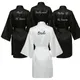 Satin Silk Robe Bride Robe Women Wedding Robe Bridesmaid Robes Dressing Bridal Robes Black