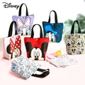 Genuine Disney Hand Bags Lunch Bag Mickey Minnie Donald Duck Daisy Canvas Lunch Pack Children