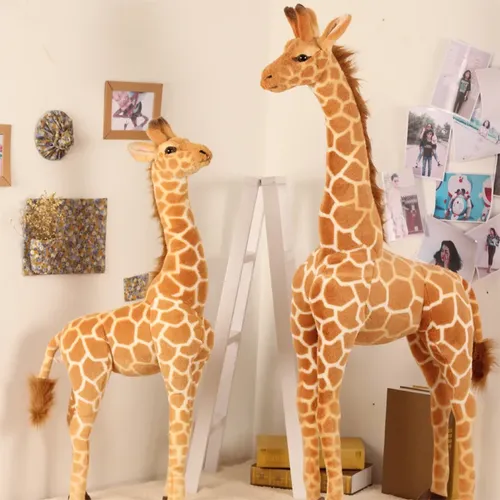140cm Riesen Echt Leben Giraffe Plüsch Spielzeug Nette Stofftier Puppen Weich Tier Deer Puppe Hohe