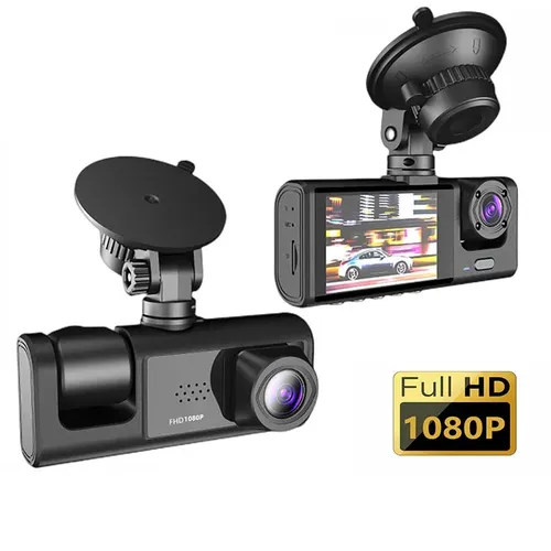 „Dash Cam mit/ir Nachtsicht-Loop-Aufnahme und 2 „“IPS-Bildschirm 1080p 3 Kamera“