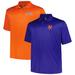 Men's Profile Royal/Orange New York Mets Big & Tall Two-Pack Solid Polo Set