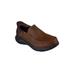 Extra Wide Width Men's Skechers Casual Leather Slip-Ins by Skechers in Dark Brown Leather (Size 16 WW)