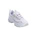 Plus Size Women's The D'Lites Life Saver Sneaker by Skechers in White Marble Medium (Size 8 M)