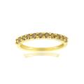 Women's Yellow Gold Over Silver 1/4 Cttw Champagne Diamond 11 Stone Band Ring by Haus of Brilliance in Yellow Gold (Size 6)