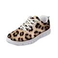 Wrail Men's Running Shoes, Comfortable Trainers, Breathable Mesh Trainers with Motif, Sports Shoes, Leopard Print, Casual Shoes, Street Running Shoes Size: 9.5 UK