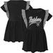 Girls Toddler Black Las Vegas Raiders Too Cute Tri-Blend Short Sleeve Dress