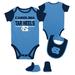 Newborn & Infant Carolina Blue North Tar Heels Home Field Advantage Three-Piece Bodysuit, Bib Booties Set