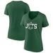 Women's Fanatics Branded Green New York Jets Back Home Again V-Neck T-Shirt