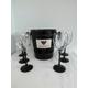 Vintage Bollinger Champagne Black Ice Bucket With Six Matching Stem Glasses Vintage Gift Wedding