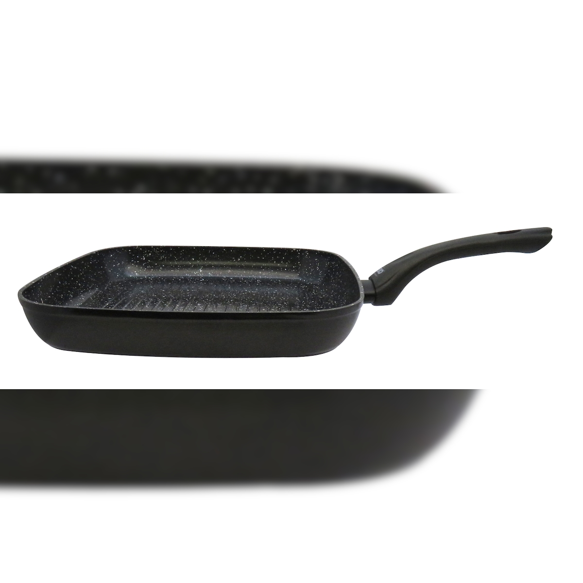 ELO Grillpfanne 28x28 cm PURE BELUGO, Aluminium, keramische Antihaftversiegelung, induktionsgeeignet Image