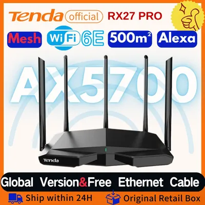 Tenda-Routeur Wi-Fi 6 Gigabit complet AX5700 répéteur maillé Wi-Fi routeur 6E amplificateur de