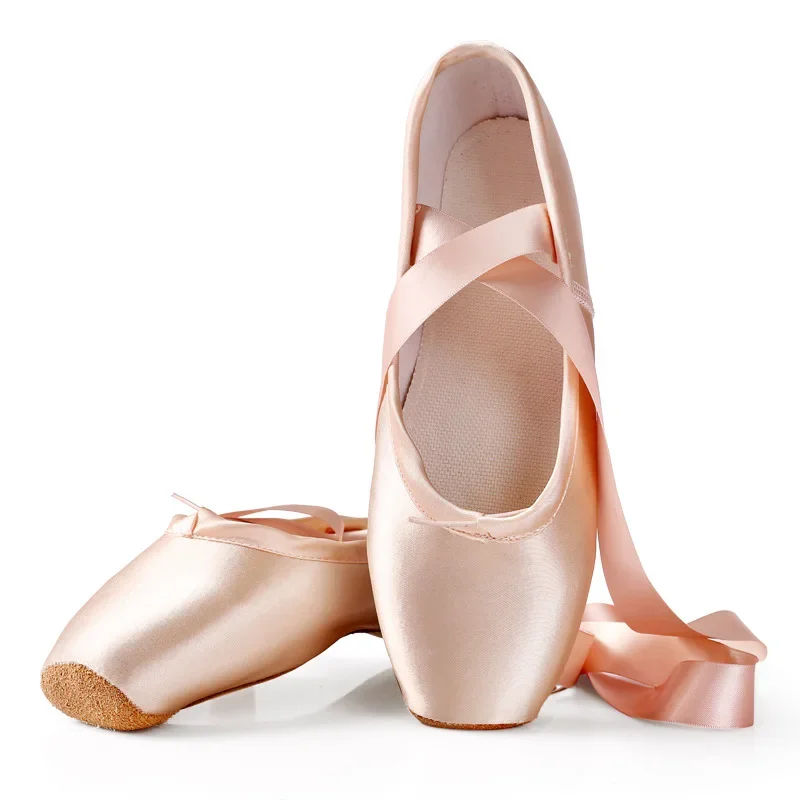 Ballett Tanz Schuhe Kind und Erwachsene Ballett Pointe Schuh Professionelle mit Bändern Schuhe Frau Zapatos Mujer Turnschuhe Frauen Mädchen