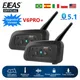 Ejeas v6 pro + motorrad intercom helm bluetooth headset 6 fahrer 800m kommunikator wasserdicht v 5 1