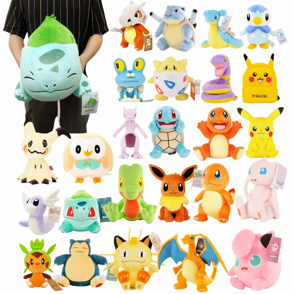 47 Stile Anime Pokemon Plüsch Charmander Squirtle Pikachu Plüsch Bulbasaur Stofftier Spielzeug Peluche Pokemon Puppe Geschenk für Kind Image