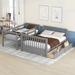 Gray Twin-Over-Full Bunk Bed with Full-Length Guardrail, Headboard, Footboard, and 2 Drawers for Optimum Security