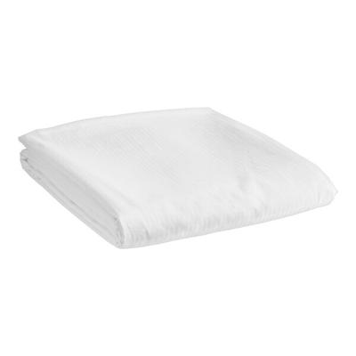 1888 Mills Magnificence T310 85" x 94" White Full Size Tone on Tone Stripe Pima Cotton / Polyester Duvet Cover - 6/Case