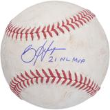 Bryce Harper Philadelphia Phillies Autographed Game-Used Baseball from the 2021 MLB Season with "21 NL MVP" Inscription