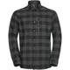 ODLO Herren Hemd Shirt l/s HALDEN CHECK, Größe S in Grau