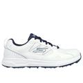 Skechers Men's GO GOLF Prime - Lynx 3 Shoes | Size 9.5 | White/Navy | Leather/Textile/Synthetic