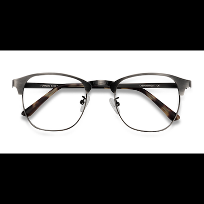 Unisex s browline Gunmetal Metal Prescription eyeglasses - Eyebuydirect s Ferrous