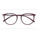 Unisex s round Aubergine Plastic Prescription eyeglasses - Eyebuydirect s Dialogue