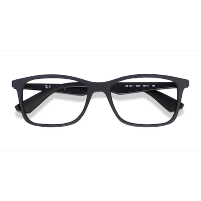 Unisex s rectangle Black Plastic Prescription eyeglasses - Eyebuydirect s Ray-Ban RB7047
