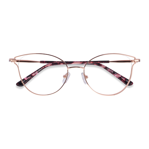 Female s horn Rose Gold Metal Prescription eyeglasses - Eyebuydirect s Trance