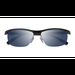 Male s rectangle Matte Gray Black Plastic Prescription sunglasses - Eyebuydirect s Yard