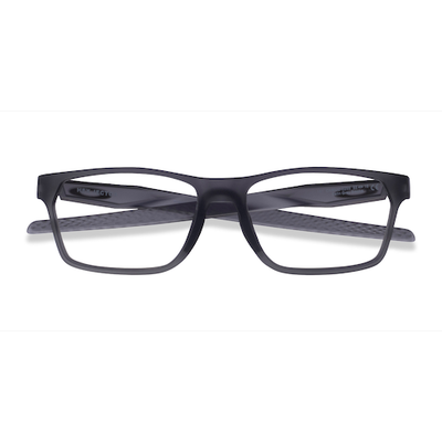 Male s rectangle Satin Gray Smoke Plastic Prescription eyeglasses - Eyebuydirect s Oakley Hex Jector