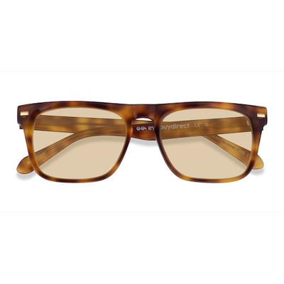 Unisex s square Shiny Tortoise Acetate Prescription sunglasses - Eyebuydirect s Poolside