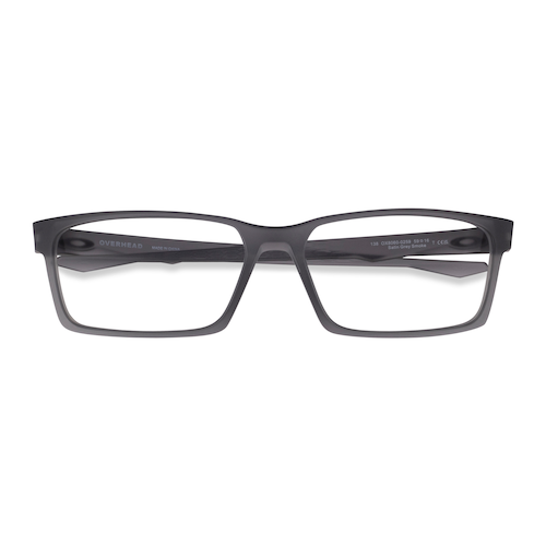 Male s rectangle Satin Gray Plastic Prescription eyeglasses - Eyebuydirect s Oakley Overhead