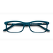 Unisex s rectangle Teal Acetate Prescription eyeglasses - Eyebuydirect s Mandi