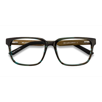 Unisex s rectangle Coffee Acetate Prescription eyeglasses - Eyebuydirect s Belmont