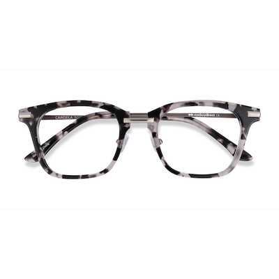 Female s square Gray Floral Acetate, Metal Prescription eyeglasses - Eyebuydirect s Candela