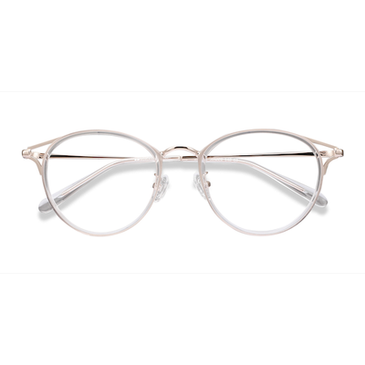 Female s round Clear Acetate, Metal Prescription eyeglasses - Eyebuydirect s Dazzle
