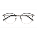 Female s round Black & Silver Metal Prescription eyeglasses - Eyebuydirect s Jive