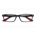 Unisex s rectangle Matte Black Acetate Prescription eyeglasses - Eyebuydirect s Ray-Ban RB5277